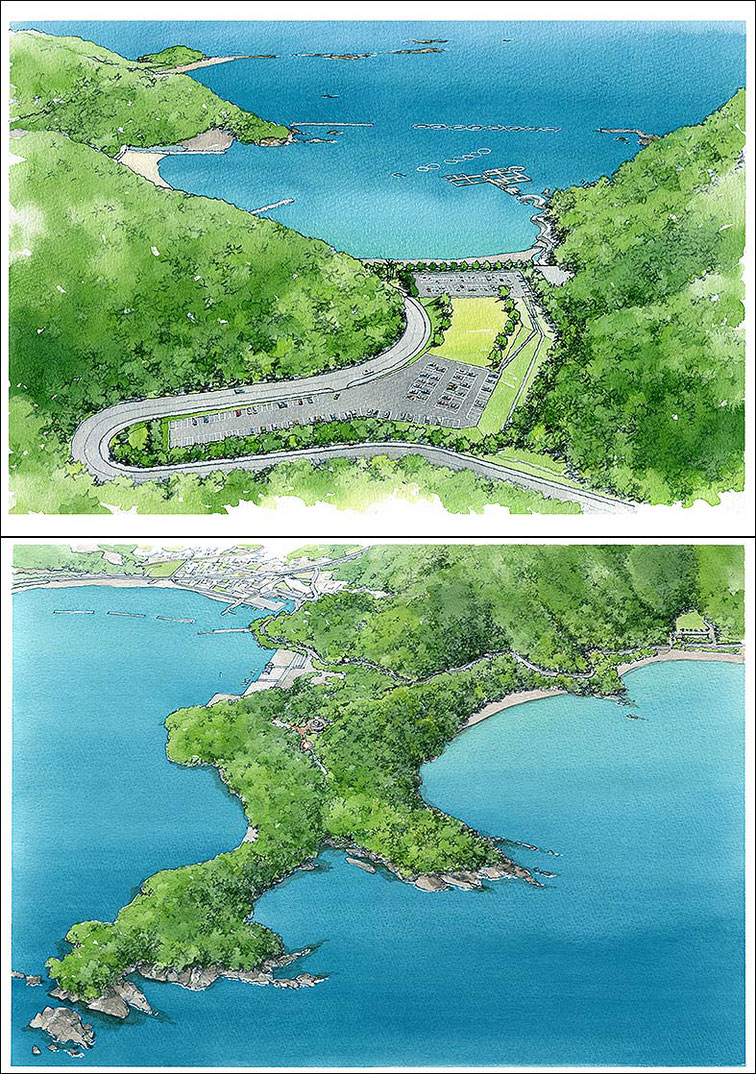 臨海公園整備パース　waterfront park perspective drawing