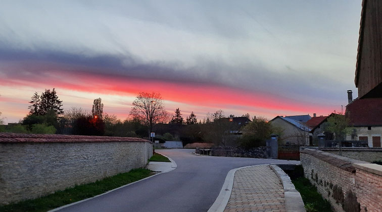 Abendrot am Schlafplatz
