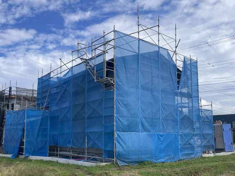 長野県　松本市　安曇野市　建築設計事務所　建築家　news設計室　丸山和男　住宅設計　設計監理　島内の家Ⅲ　外部検査