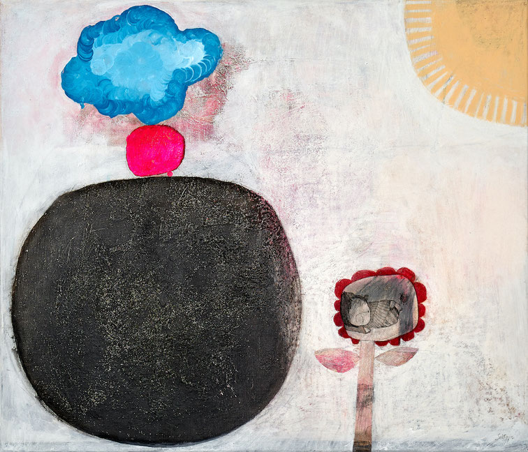 Mischtechnik auf Leinwand, 70x60 cm, 2019.