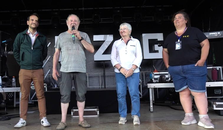 De gauche à droite : Sébastien Eugène, Gilles Cordival, Elisabeth Clobourse et Céline Larose.