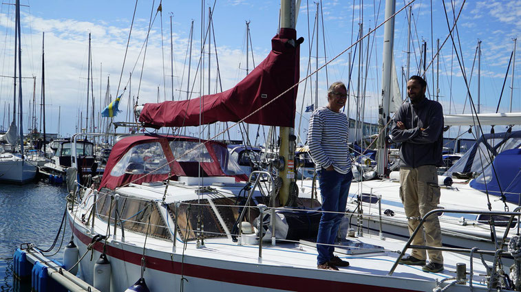 Björn Larsson e Marco a bordo di Stornoway