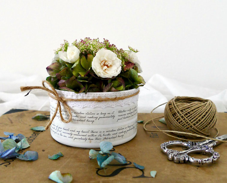 Weisse Dose Shabby DIY
