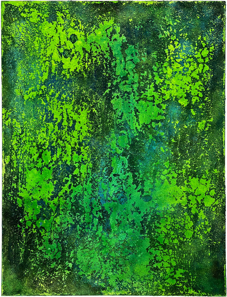 "Back to Paradiese" 2024 160 x 120 Acrylfarbe mit Sand und Pigment auf Leinwand