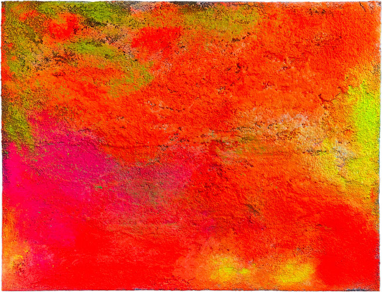 "POPKORN" 2024     120 x 160 Acrylfarbe, Sand und Pigment auf Leinwand