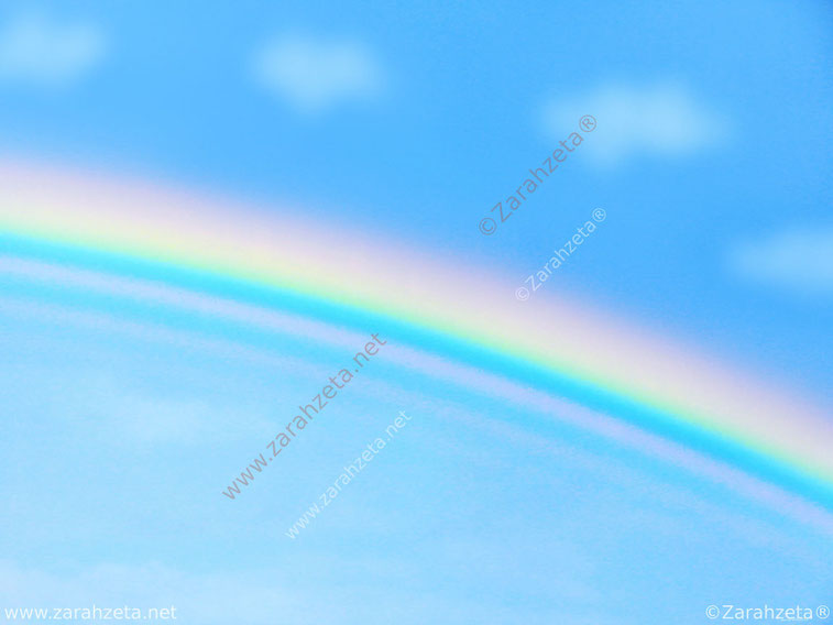 Regenbogen am blauen Himmel als Digital Art