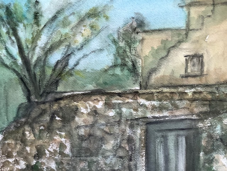 Altes Haus im dörflichen Spanien (24 x 34 cm)