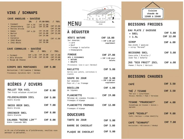 Menu 2025