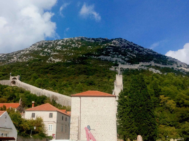Ston auf Peljesac in Kroatien, Festungsmauer