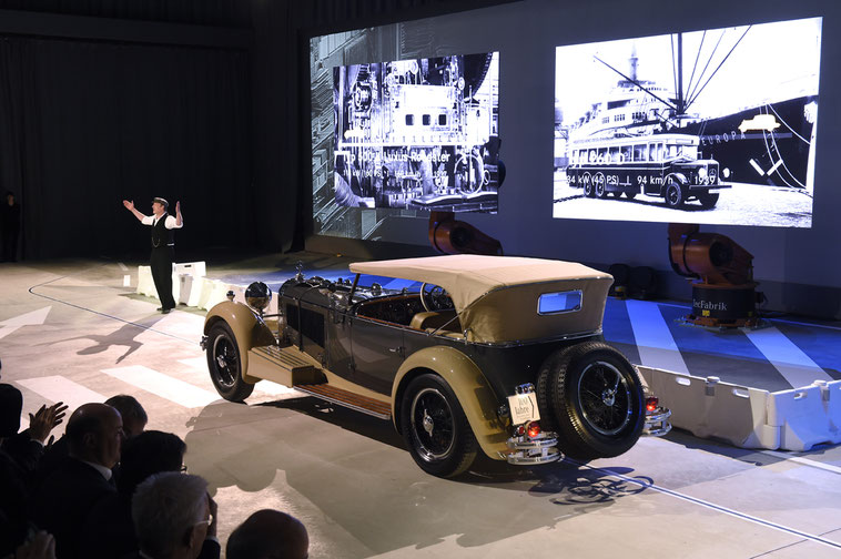 welcome-net Stuttgart, Eventagentur Raum Stuttgart, Oldtimer auf Bühne, Jubiläum 100 Jahre, Werk Sindelfingen
