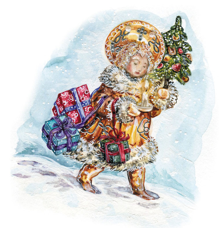 Christkind Aquarell Caroline Ronnefeldt aus "Hausbuch für den Advent" Caroline Ronnefeldt