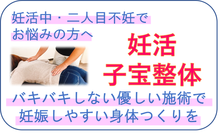 不妊整体　子宝整体　ひだか道場整体院　愛知県　江南市　整体　骨盤矯正　妊活　産後矯正　不妊整体　ゆがみ　生理不順　生理痛