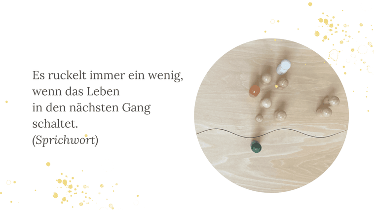 Systembrett für Systemische Beratung und Online-Beratung und ein Sprichwort