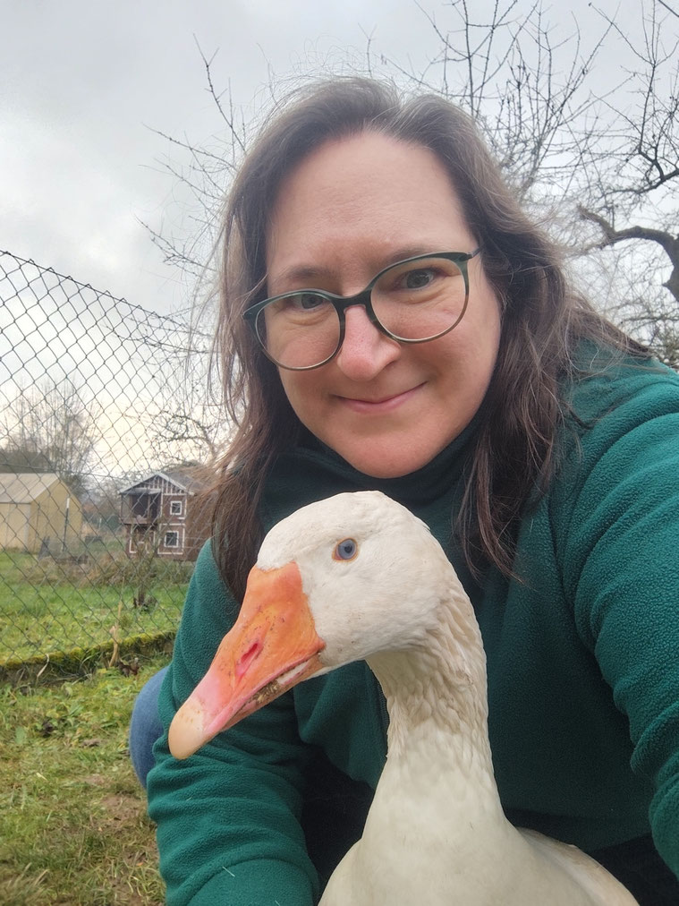 Unsere Gans Wilma und ich