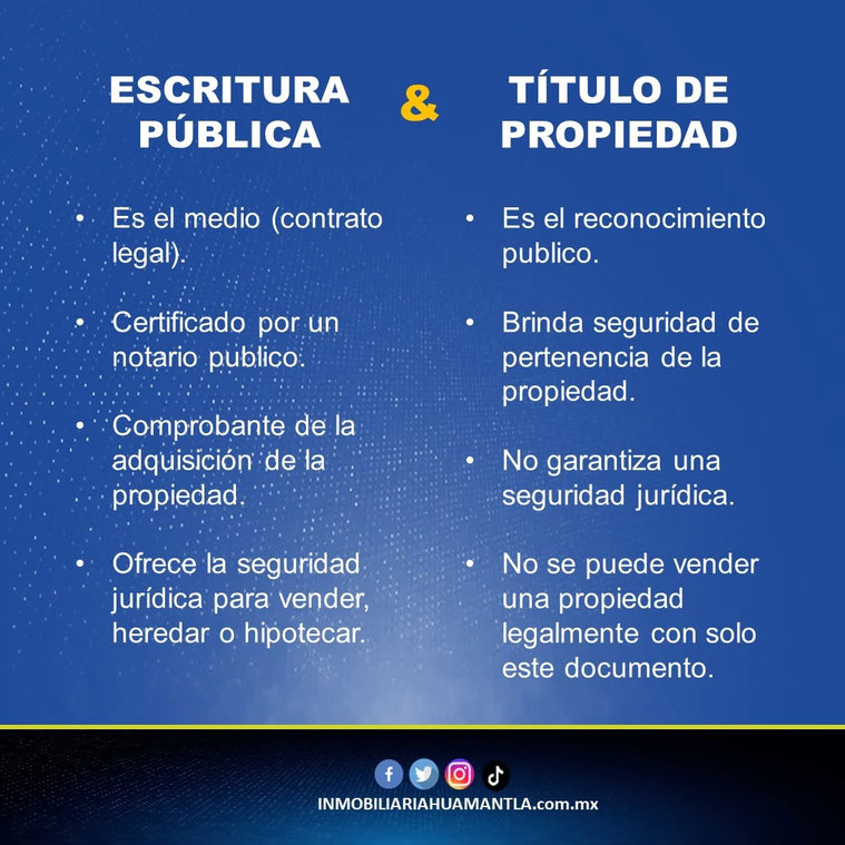 Escritura publica y titulo de propiedad