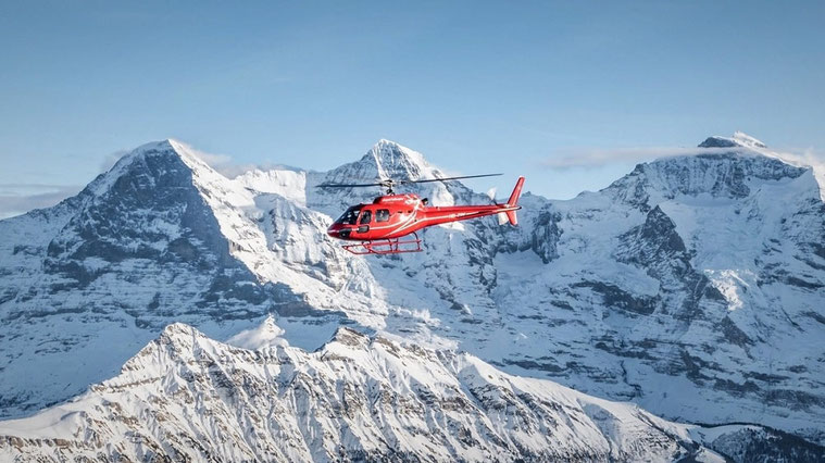 Elite Flights, Alpenrundflug mit Gletscherlandung ab Luzern-Beromünster, Helikopter-Gletscherflug, Eiger Mönch Jungfrau, AS 350 B2 Ecureuil, Airbus H125, HB-ZPF 