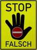 Stop-Schild als Symbol für Irrtümer zur Huntington-Krankheit (Chorea Huntington)