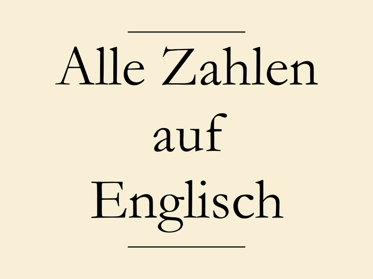 Zahlen auf Englisch