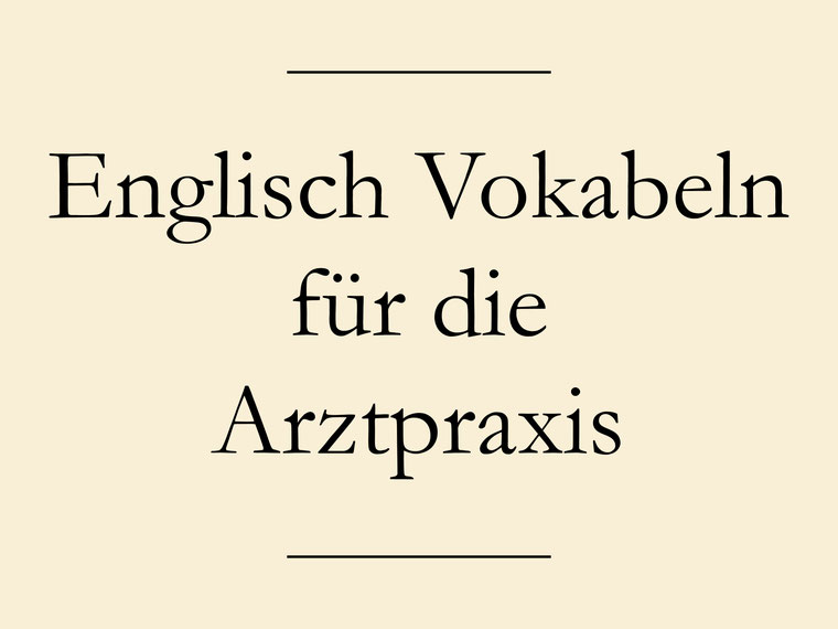 Symptome Englisch