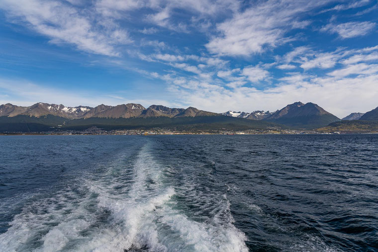 Bootstour auf dem Beagle-Kanal, Blick auf Ushuaia