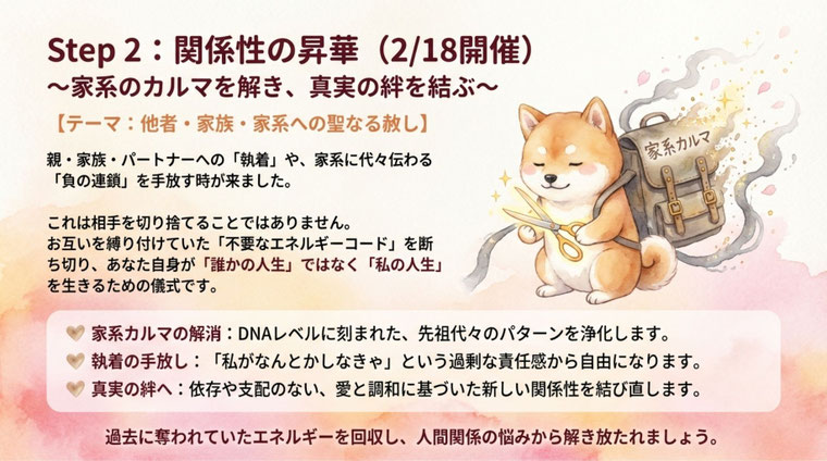 関係性の昇華　「聖なる赦し」ステップ2　遠隔グループヒーリング・セイクリッドアクティベーション