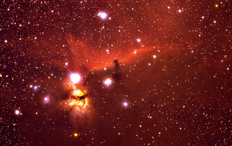 ic434 mit Flammen-Nebel und Pferdekopf-Nebel