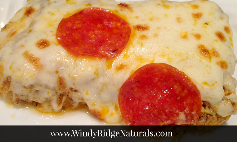 Spasagna:  Gluten free, Grain free Baked Pizza Spaghetti from Windy Ridge Naturals