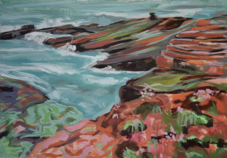 Coast II, 2017 Acryl auf Leinwand 80x116