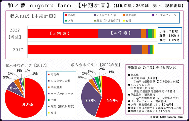 経営戦略【中期計画：５年計画】和×夢 nagomu farm