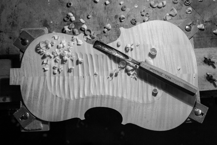 Hollowing a viola
