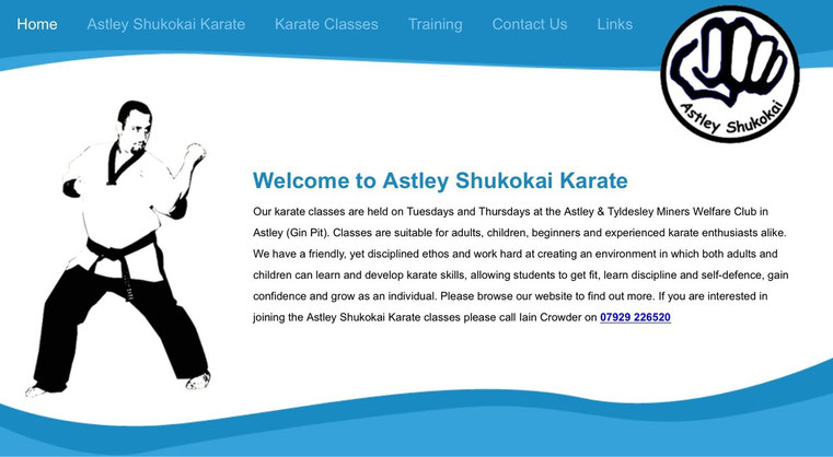 Click on the Astley Shukokai badge