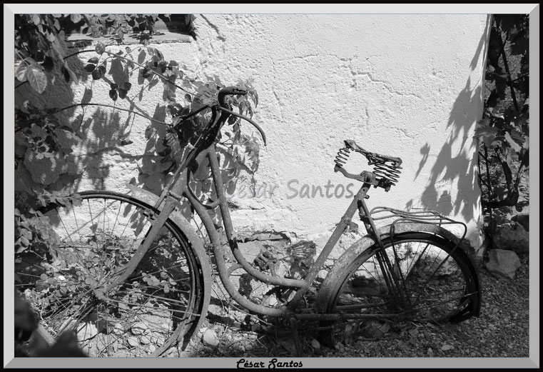 Bicicleta vieja, bicicleta herrumbrosa, bicicleta antigua