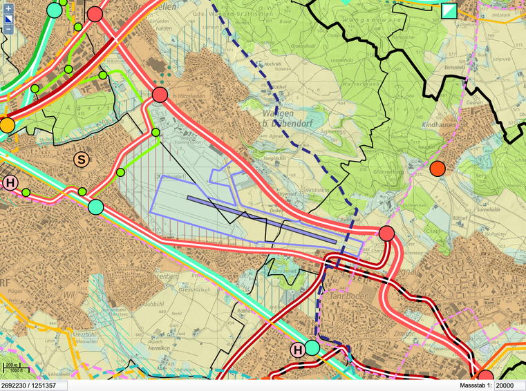 Kantonaler Richtplan: Teilrevision 2020 | Quelle GIS ZH