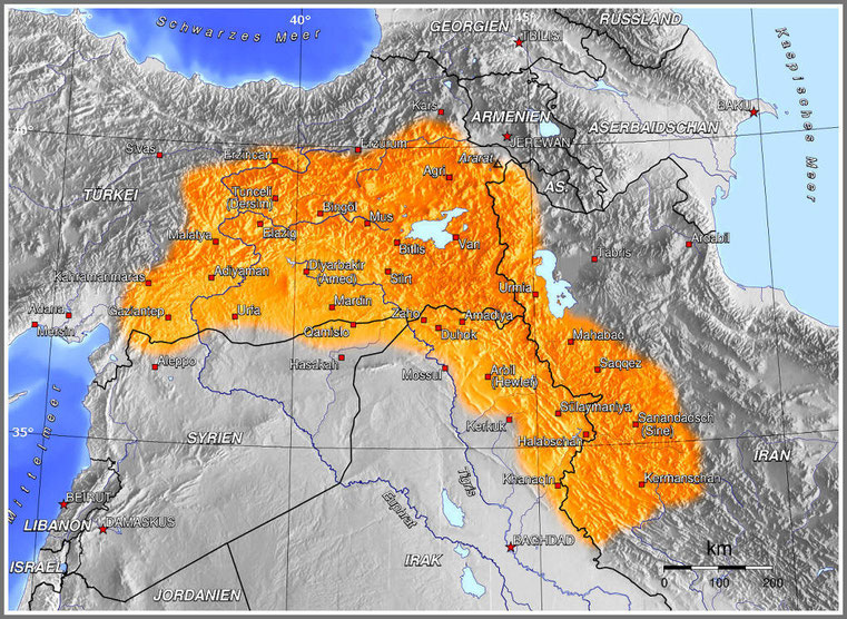 Map of Kurdistan