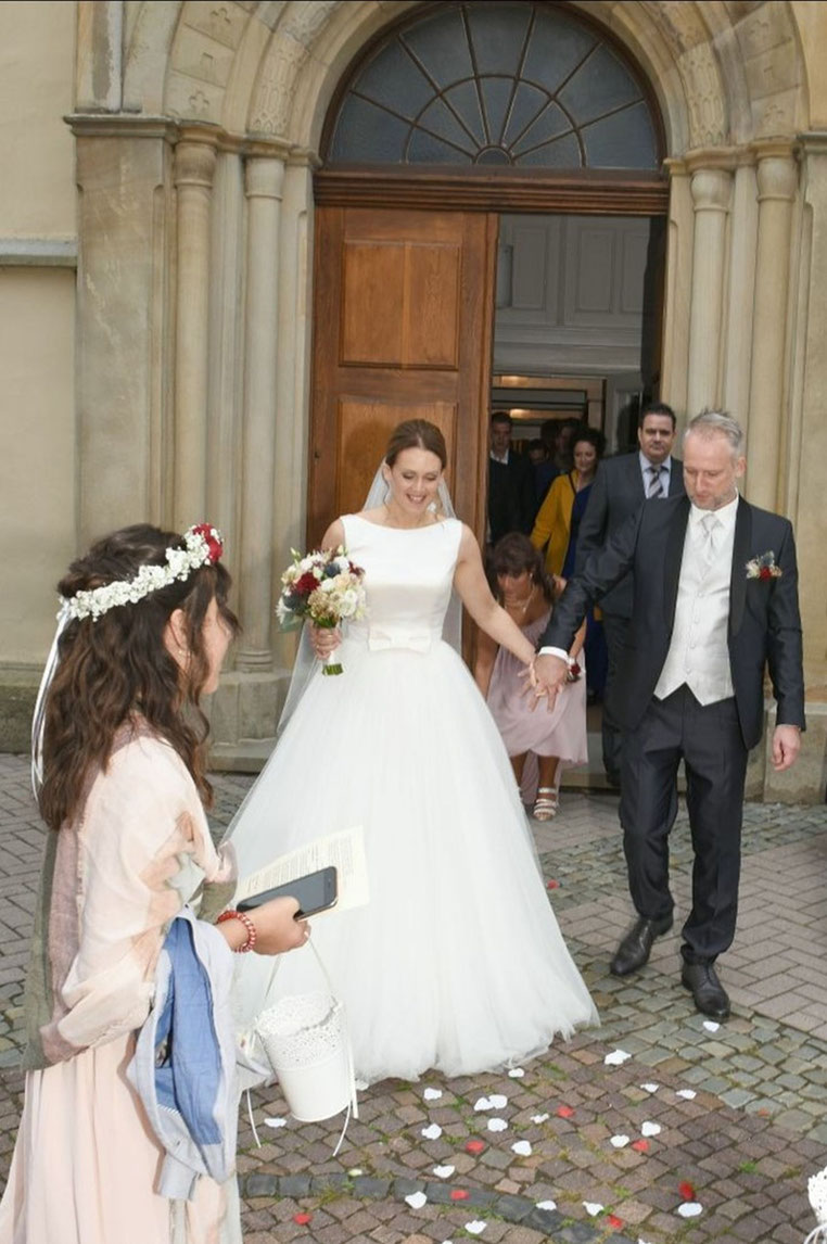 Edelhochzeit in rot-gold