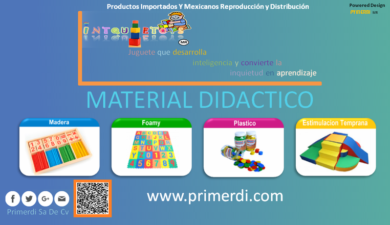 venta de materiales didacticos en Mexico de Madera, Foami, Plastico, Estimulacion temprana