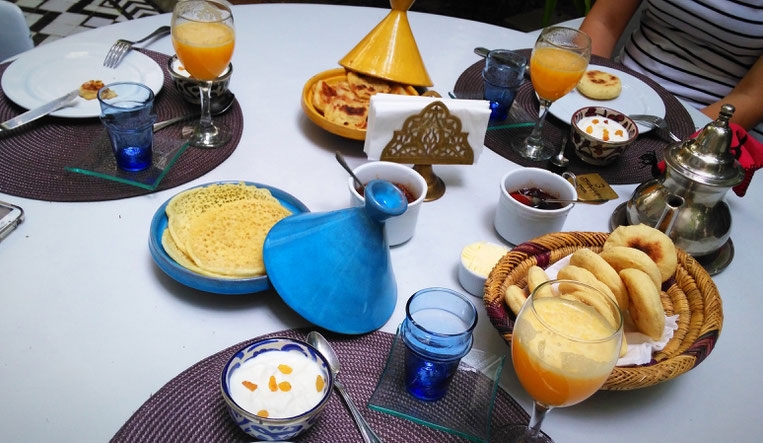 Typisches marokkanisches Frühstück