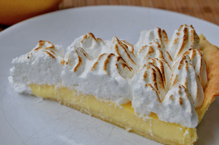 Zitronentarte mit Baisser-Haube, Tarte au Citron