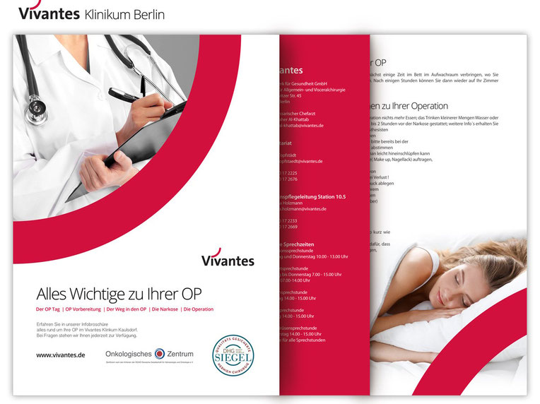 Vivantes Klinikum Berlin Patientenflyer und Klinikbroschuere – Gesundheitswerbung von Werbeagentur Berlin digitalgrafik24