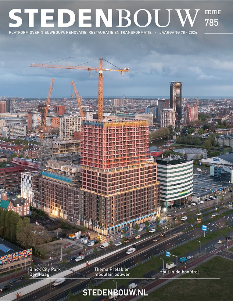 Exterieur, drone-opname van de bouw van het grootschalige nieuwbouwproject SPOT in Amsterdam. Ontworpen door verschillende Architecten waaronder Moederscheim Moonen, Klunder, Door, Kaan, ZZDP en Mei. Gebouwd door Pleijsierbouw en ontwikkeld door COD