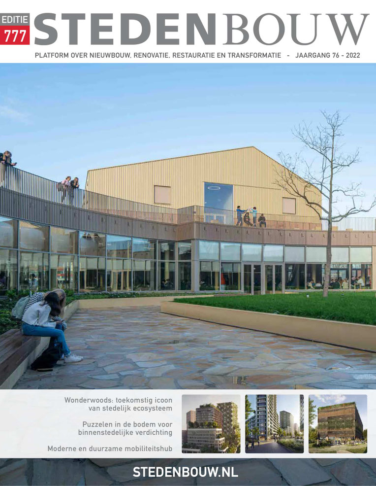 Exterieur, drone-opname van de bouw van het grootschalige nieuwbouwproject SPOT in Amsterdam. Ontworpen door verschillende Architecten waaronder Moederscheim Moonen, Klunder, Door, Kaan, ZZDP en Mei. Gebouwd door Pleijsierbouw en ontwikkeld door COD