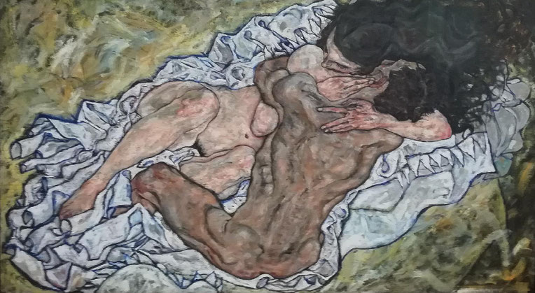 E. Schiele, "L'abbraccio" (1917)