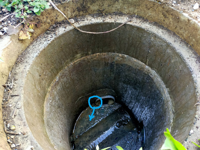 排水ます内部に見える損傷箇所