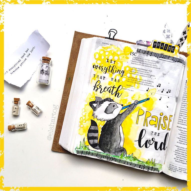 Biblejournaling voorbeeld psalm 150