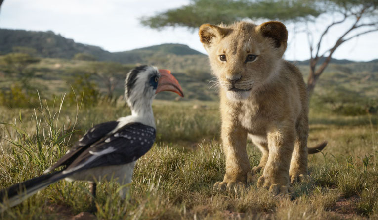 Der junge Simba mit Zazu