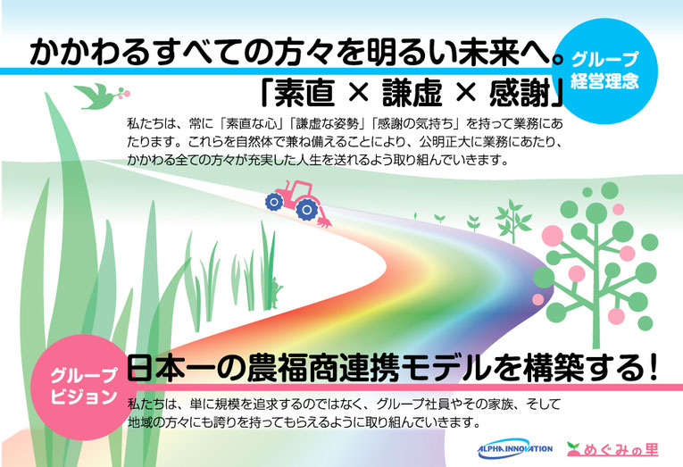 【めぐみの里】グループ経営理念