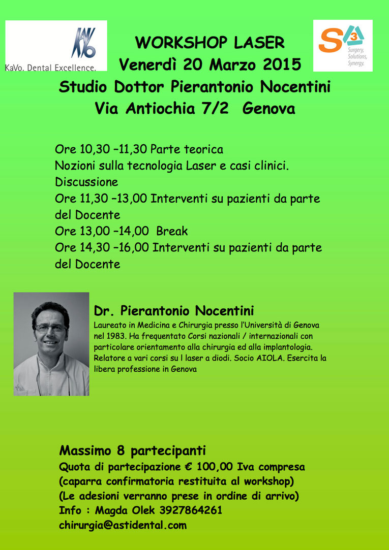 workshop laser diodi Studio Dentistico Nocentini