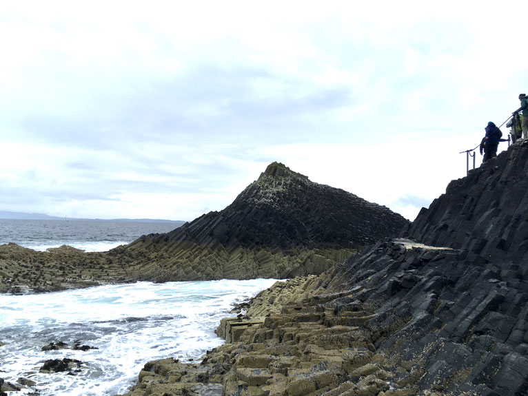 Bizarre basalt formations on the Isle of Staffa