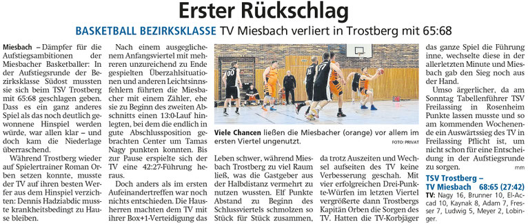 Bericht im Miesbacher Merkur am 19. April 2023 - Zum Vergrößern klicken
