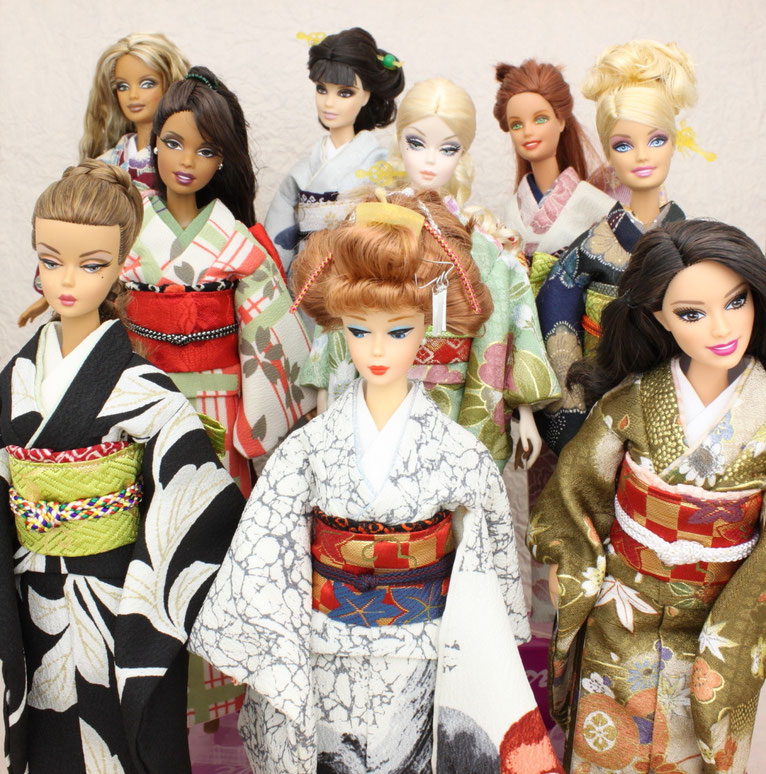 バービー　着物,Barbie kimono,バービー　振袖